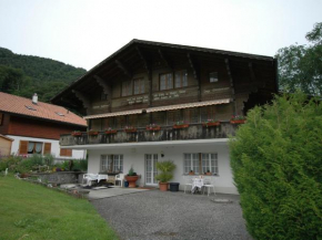 Pristine home in a charming village large grassy sunbathing area view of the M nch and Jungfrau